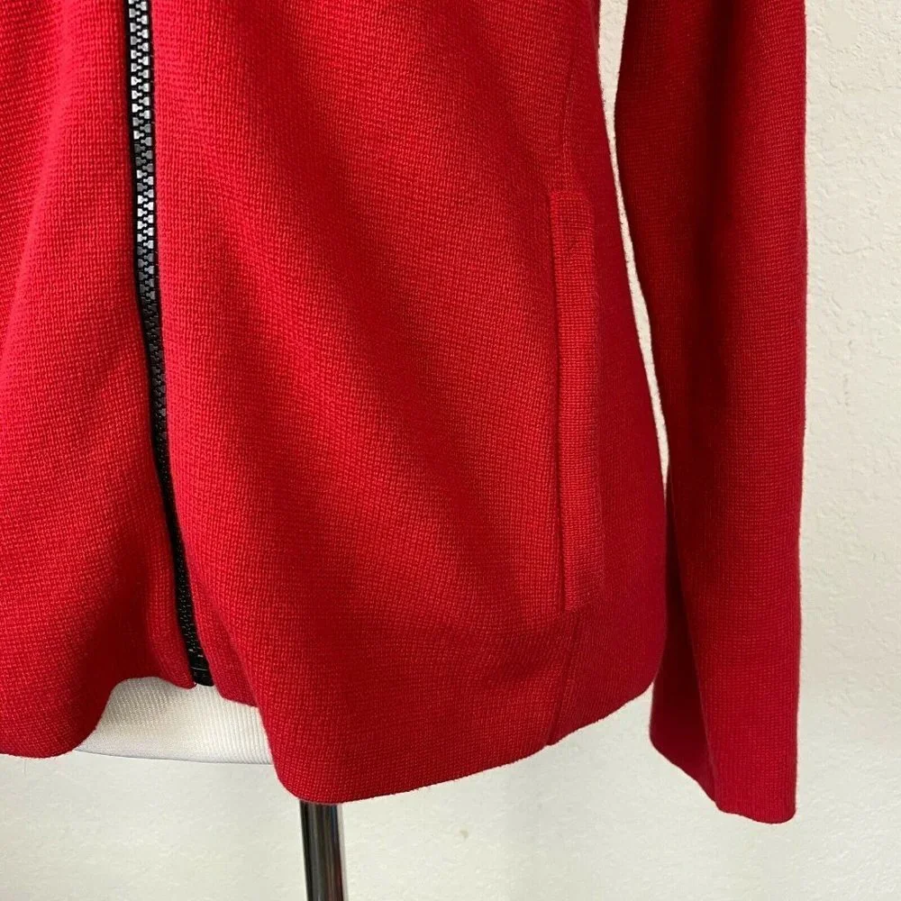 Lauren Ralph Lauren Sweater Full Zip Red sport Women Size M medium red - Picture 8 of 8